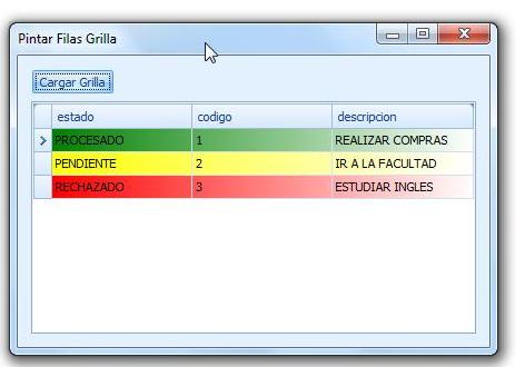 FILAS 4 - Pintar filas de una grilla (GridControl) usando C# 2005 y DevExpress